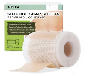 Silicone Scar Sheets(1.6"x 120" Roll-3M), Silicone Scar Tape, Scar Strips, Pr... - Picture 1 of 7