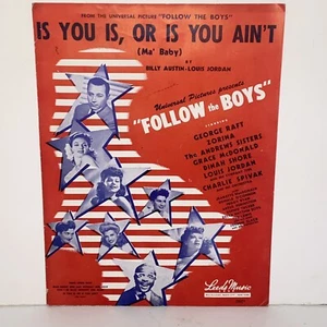 Vintage 1944 Is You Is Or Is You Ain't Sheet Music Zorina The Andrew Sisters - Picture 1 of 11