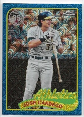 2024 Topps Jose Canseco #2T89C-46 Silver Pack Blue Refractor #'d /150 Athletics - Image 1 of 2