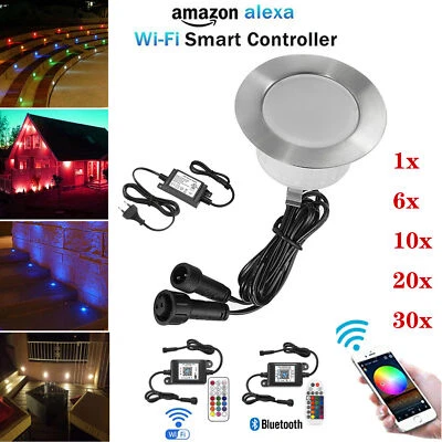 1-50er Set WIFI RGB/RGBW LED Bodeneinbaustrahler Terrasse Außen Minispots Dimmar - Bild 1 von 4