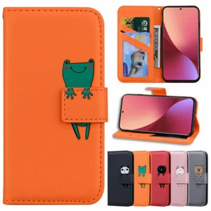 Panda Dog Frog Cat Leather Flip Phone Case For Xiaomi Mi 12 11T 11 Lite 10T Pro - Picture 1 of 37