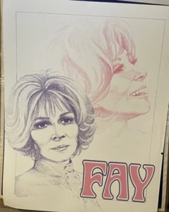 HTF NBC’s FAY with Lee Grant Vintage Premier Promo Poster 1975 22x28” - Picture 1 of 2