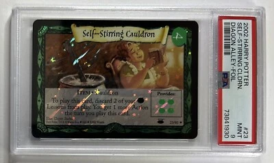 HARRY POTTER TCG DIAGON ALLEY FOIL HOLO #23/80 SELF-STIRRING CAULDRON PSA 9 MINT - Image 1 of 2