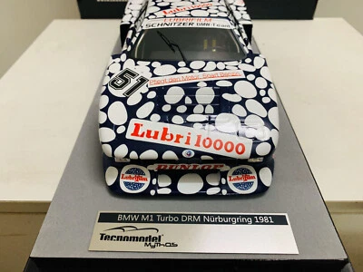 Tecnomodel 1/18 Resin Model Car BMW M1 TURBO WINNER DRM Nurburgring 1981 #51 - Image 1 of 4