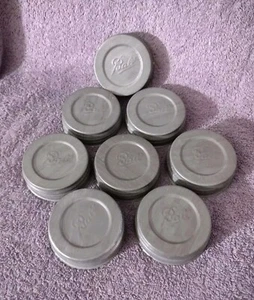Lot of 8 Vintage Ball Zinc Porcelain Lined Mason Jar Lids - NOS - Picture 1 of 7
