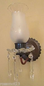 Vintage Beleuchtung passendes Paar 40er Jahre Kristall Wandlampen von Homart - Bild 1 von 3