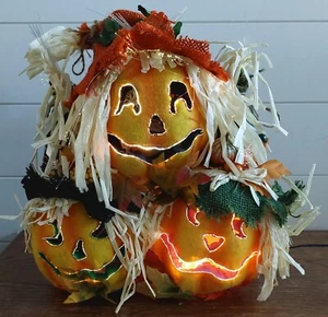 Vintage Fall Decor, Kirkland's Harvest Home Fiber-Optic Pumpkin Bunch - Picture 1 of 17