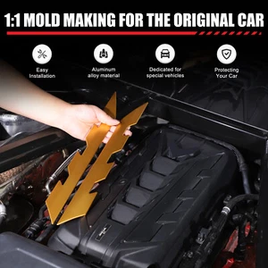 Cabin Engine Cover Side Trim Cover For Corvette C8 Z51 2020-2024 Yellow Aluminum - Picture 1 of 12