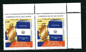 EL SALVADOR 1996,CONSTITUTION DAY, Scott 1454 PAIR, MNH - Picture 1 of 1
