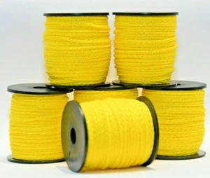 3x100m Yellow Builders Line Building Brick Laying Measuring Masonry Rope String - Picture 1 of 1