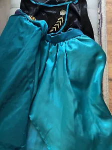 Girls Kids Disney Frozen 2 Anna Deluxe Halloween Costume Dress w Cape 7-8 - Picture 1 of 5