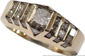 Cooler ausgefallener Damen-Diamantring ca. 1,31 kt Gelbgold Kuppel Fancy-Schliff - Bild 1 von 9