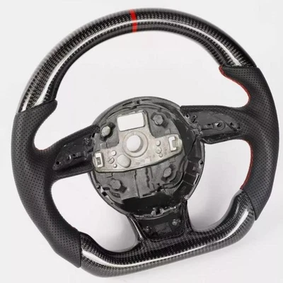 Volante para Audi B8.5 A3 A4 A5 2014-2016 fibra de carbono plano deportivo NUEVO Foto 1 de 4