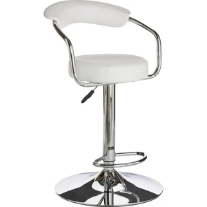 Executive White Gas Lift Bar Stool - 1 Year Guarantee - Picture 1 of 2