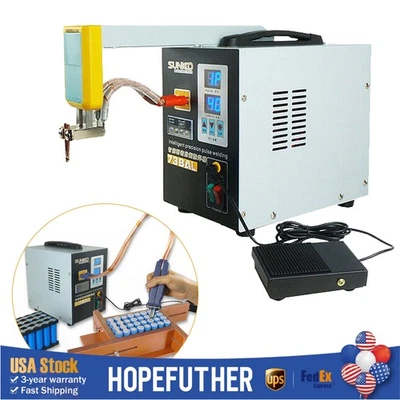 Soldadora de punto de pulso eléctrica portátil a batería 50-900A 3,6KW 110V Foto 1 de 4