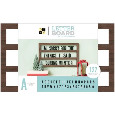 DCWV Backless Letterboard 20"X12"-Walnut - 614897 - Image 1 of 4