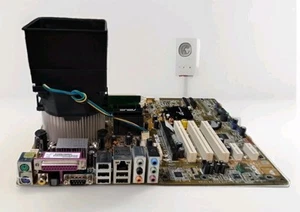 ASUS ATX P5GD1 REV 1.05 SOCKET 775 +INTEL PENTIUM 4 HT 3.2GHZ -512 MO DDR400 - Foto 1 di 13