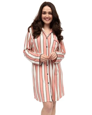 Cyberjammies Bonnie Nightshirt Printed Stripe Womens Comfortable Nightwear 5050 - Image 1 of 4