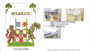 1971 Ulster Paintings, Thames Covers FDC, FDI Belfast SpHS - Picture 1 of 1