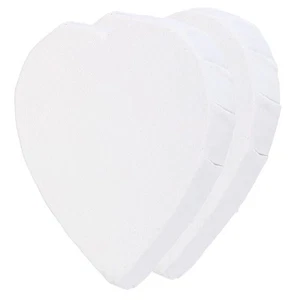 2 Pcs Paint Canvases Heart Wood Frame Blank Art Board Panels White 4x4 Inch - Picture 1 of 5