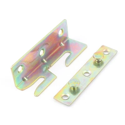 Wood Bed Rail Double Hook Plate Replacement 3"x1"x1" - Image 1 of 2