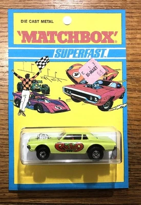 Lesney Matchbox Restored  SF 62 Cougar "RATROD" Dragster on Repro Blister card. - Image 1 of 2