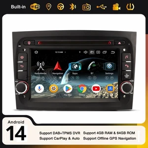 4Go+64Go Android 14 Autoradio Navi DAB+ Carplay 8-Cœurs USB FIAT Doblo 2015-2022 - Imagen 1 de 24