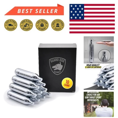 Cartuchos de CO2 12 g - a prueba de fugas y sin rosca para Airsoft y Paintball (paquete de 10) Foto 1 de 4