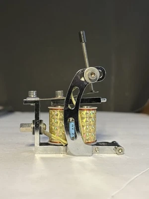 Vintage Chrome coil Tattoo Machine Quick Change - Builder Supply Company Unknown - Image 1 of 4