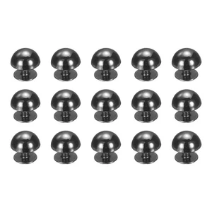 15 Stück Rundnieten Nieten, 10 mm Metalldekor Schraubstecker, schwarz - Bild 1 von 6