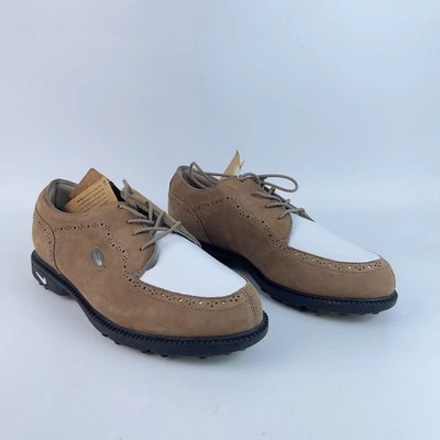 Туфли для гольфа женские Nike Air Zoom размер 7 коричневые белые водонепроницаемые спортивные на шнуровке - Изображение 1 из 4