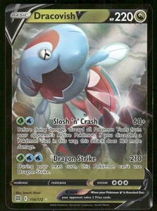 Pokemon Tcg Dracovish V #114 Pokemon Brilliant Stars NM - Picture 1 of 2