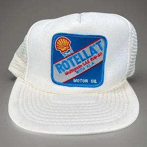 ✨Nos Vintage Shell Rotella T Motor Oil 15W-40 Snapback Trucker Mütze Mesh Patch✨ - Bild 1 von 14