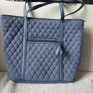Vera Bradley getrimmte gesteppte Vera Beuteltasche klassische periwinkle Tasche Medium Size - Bild 1 von 14