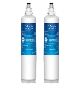 2 PACK EcoAqua Refrigerator Water Filter EFF-6003A - Fits LG 5231JA2006A / 2006B - Picture 1 of 4