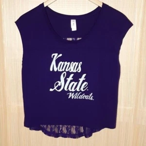 Kansas State University High Low Lace Back Top. L - Picture 1 of 7