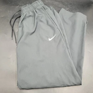 Nike Men's Athletic Pants Size XXL Dark Gray Dri-Fit Drawstring Zippered Leg - Picture 1 of 9