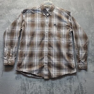 Cinch Shirt Mens M Regular Fit Button Up Long Sleeve Plaid Western Gorpcore - Picture 1 of 12