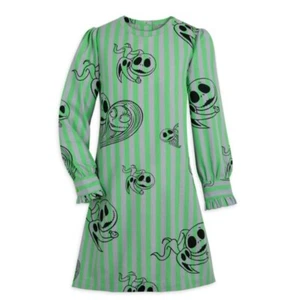 Disney The Nightmare Before Christmas Girl's Dress Size 4 Green Stripes - Picture 1 of 7