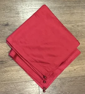 Crate and Barrel Gala Red Napkin with a Bead Ball Set of 2 Sateen Cotton Blend - Picture 1 of 6