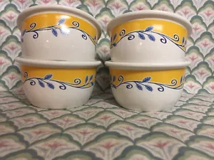 CASA FLORA BELLA VISTA Ramekin Set of 4 ~ 7oz Corelle Corning 4” Custard Cup EUC - Picture 1 of 6