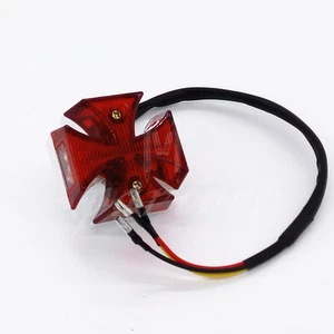 Luz trasera universal cromada para mini luz trasera LED CRUZADA MALTESA freno trasero - Imagen 1 de 7