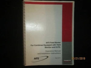 CASE- IH AFS Field Marker for Combines Yield Monitor & G.P.S.  Operators Manual - Bild 1 von 4