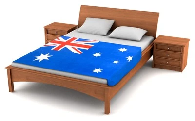 Fuzzy Flags™ Australia Flag Fleece Blanket 80" x 50" Oversized Australian Throw - Image 1 of 2
