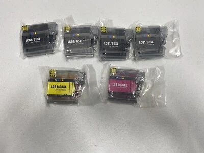 EZ Ink Printer Cartridge Replacement for Brother LC61/65XL 4 Black 1 Mag. 1 Yell - Image 1 of 4