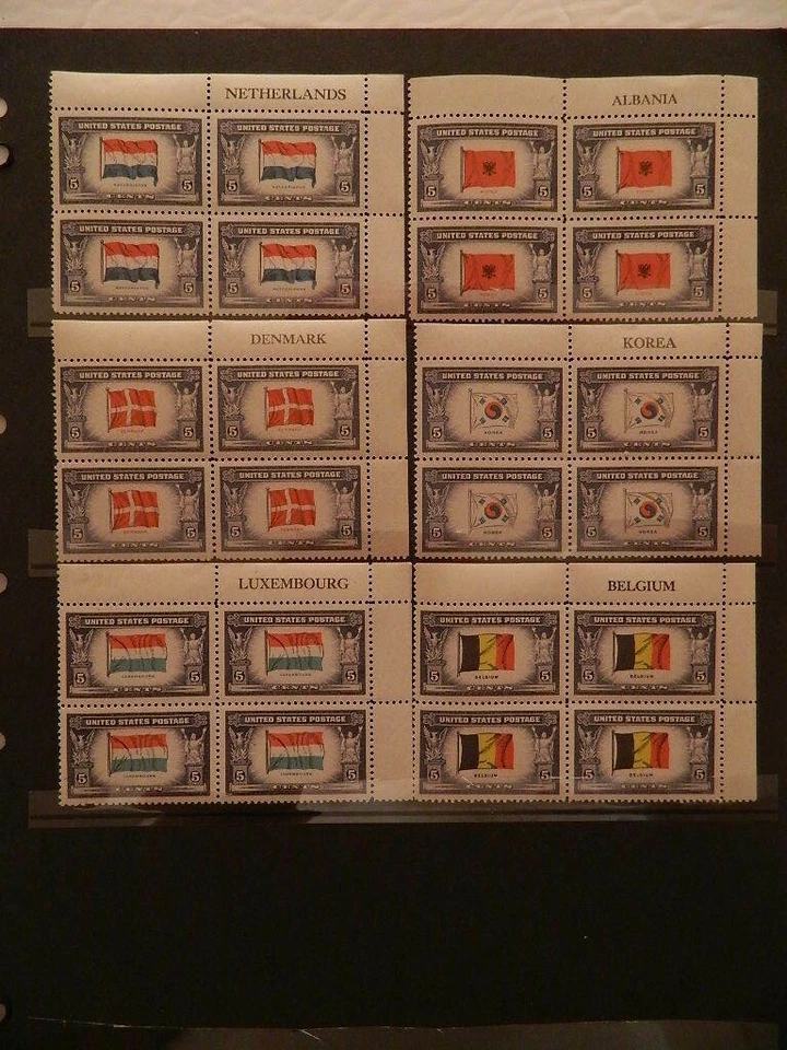 US 6 OVERRUN COUNTRY NAME BLOCKS  MNH - Image 1 of 1