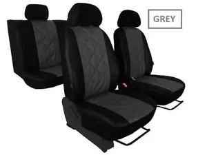 Eco-Leather Tailored Seat Covers for NISSAN NAVARA NP300 2015 2016 2017 2018 19 - Picture 1 of 10