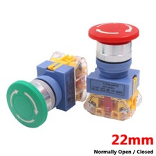 Mushroom Head 22mm E-STOP Switch Emergency Stop Push Button Switch ON/OFF LAY37