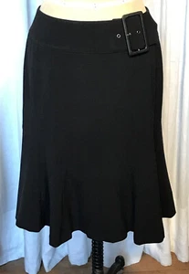 Dalia.Collection Womens Blk Gored Midi Skirt Sz 6 pre-owned - Picture 1 of 9