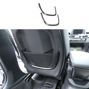 For BMW X2 F39 2018-2021 Black Wood Grain Seat Back Storage Bag Trim Decor Cover - Bild 1 von 8